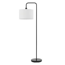Globe Electric Barden 58" Matte Black Floor Lamp with White Linen Shade, 67065 | Walmart (US)
