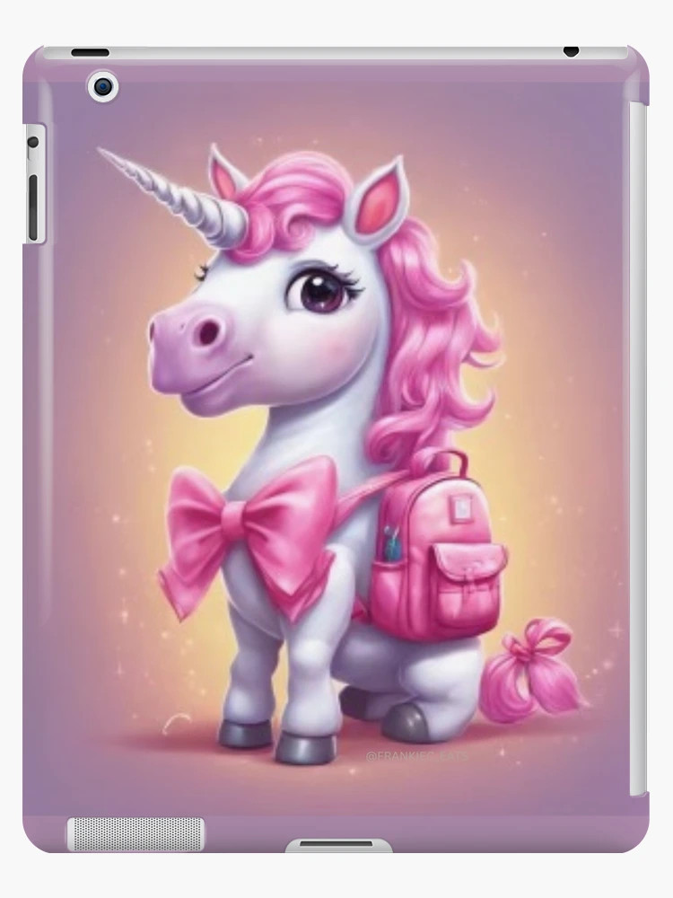 Unicorn with a pink backpack  iPad Case & Skin | Redbubble (US)