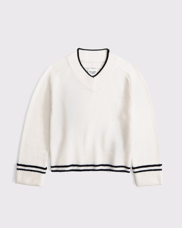 Women's Easy V-Neck Sweater | Women's Tops | Abercrombie.com | Abercrombie & Fitch (US)
