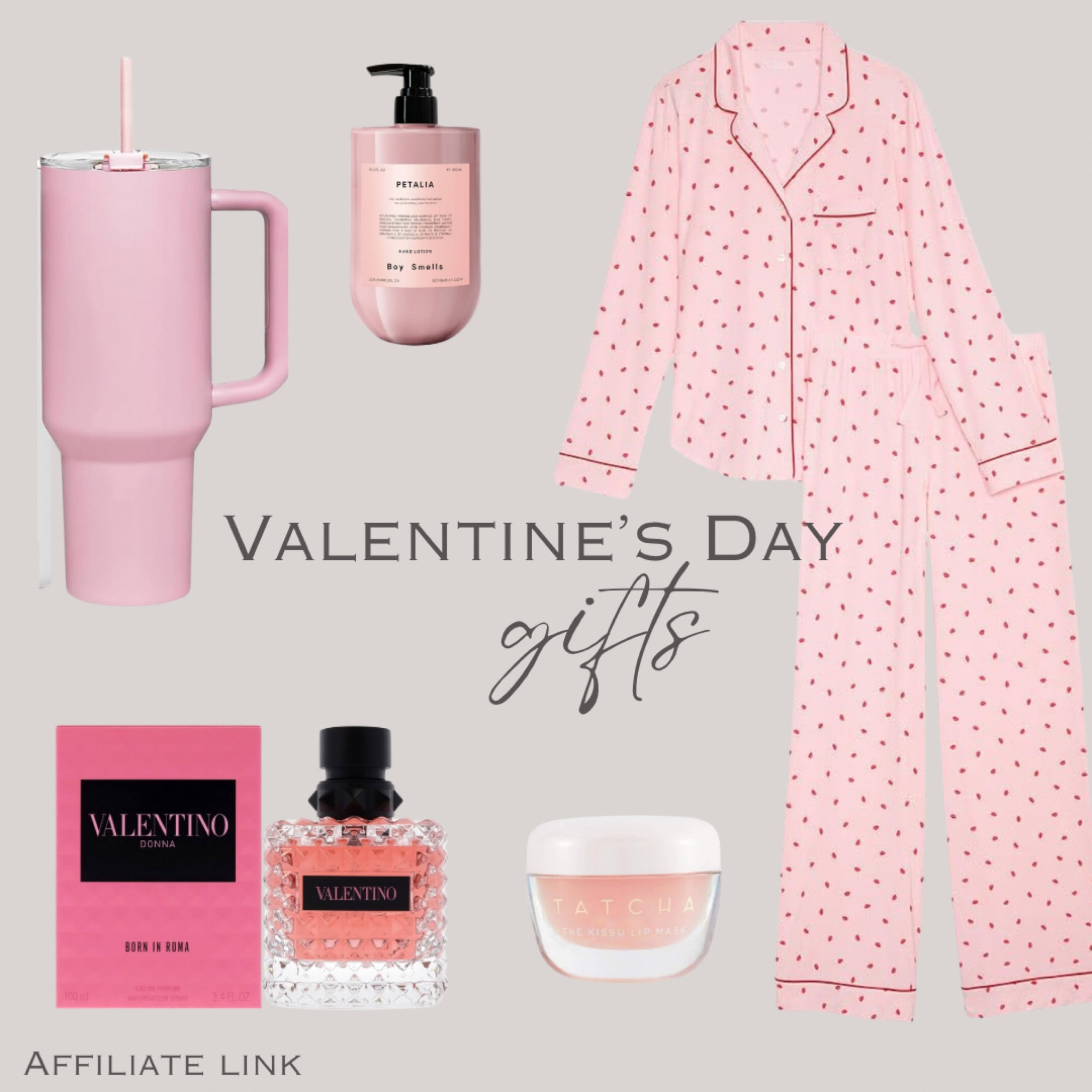 Valentine’s Day Gifts for her! 

Lip mask, hand lotion, perfume, tumbler, pajama set, Amazon 

#LTKGiftGuide