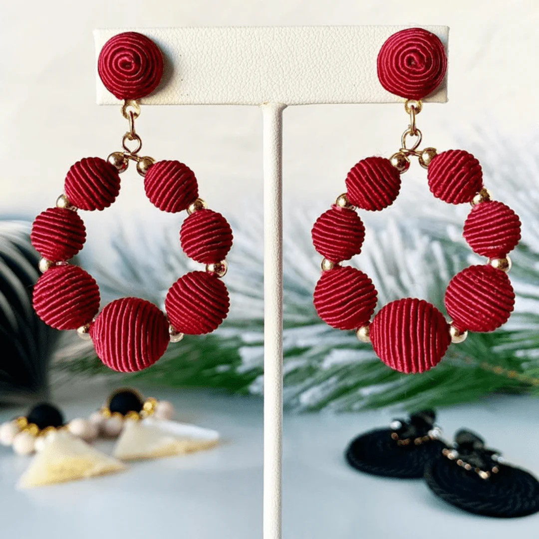 Radiant Ruby Statement Earrings | Accessory To Love