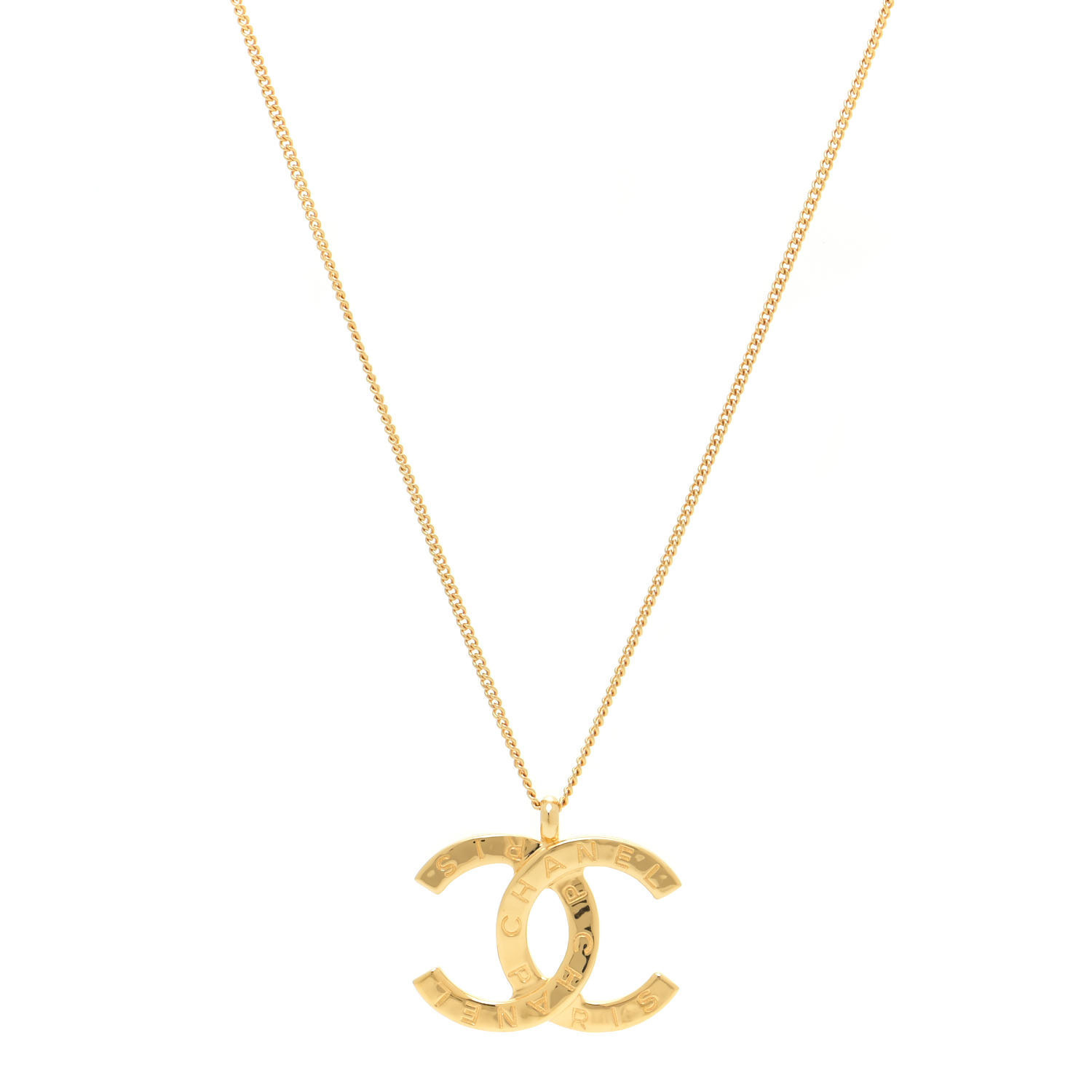 CHANEL

Metal CC Paris Button Necklace Gold | Fashionphile
