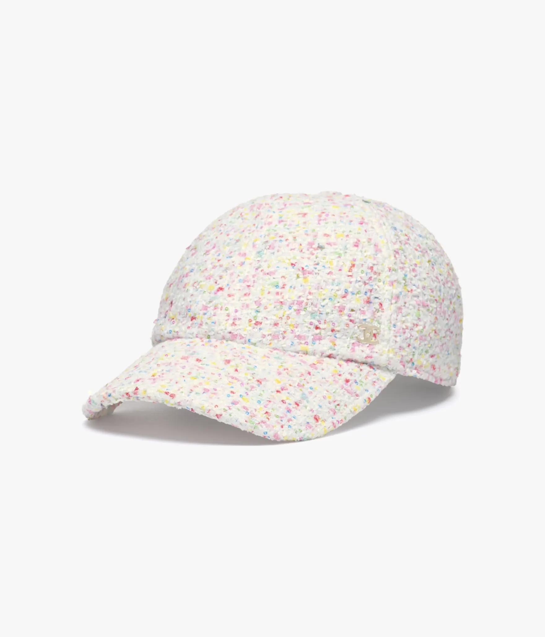 Cap - Glittered tweed, white, pink, green & blue — Fashion | CHANEL | Chanel, Inc. (US)
