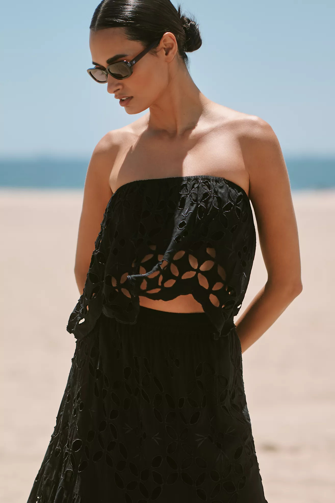 Tiare Hawaii Bora Bora Embroidered Strapless Top | Anthropologie (US)