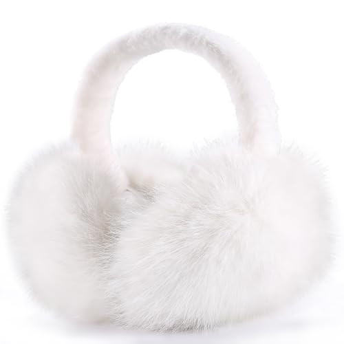 Itopupi Ear Muffs for Winter Women & Men, Faux Fur Women's Earmuffs Winter, White Earmuffs for Women Outdoor Sports | Amazon (US)