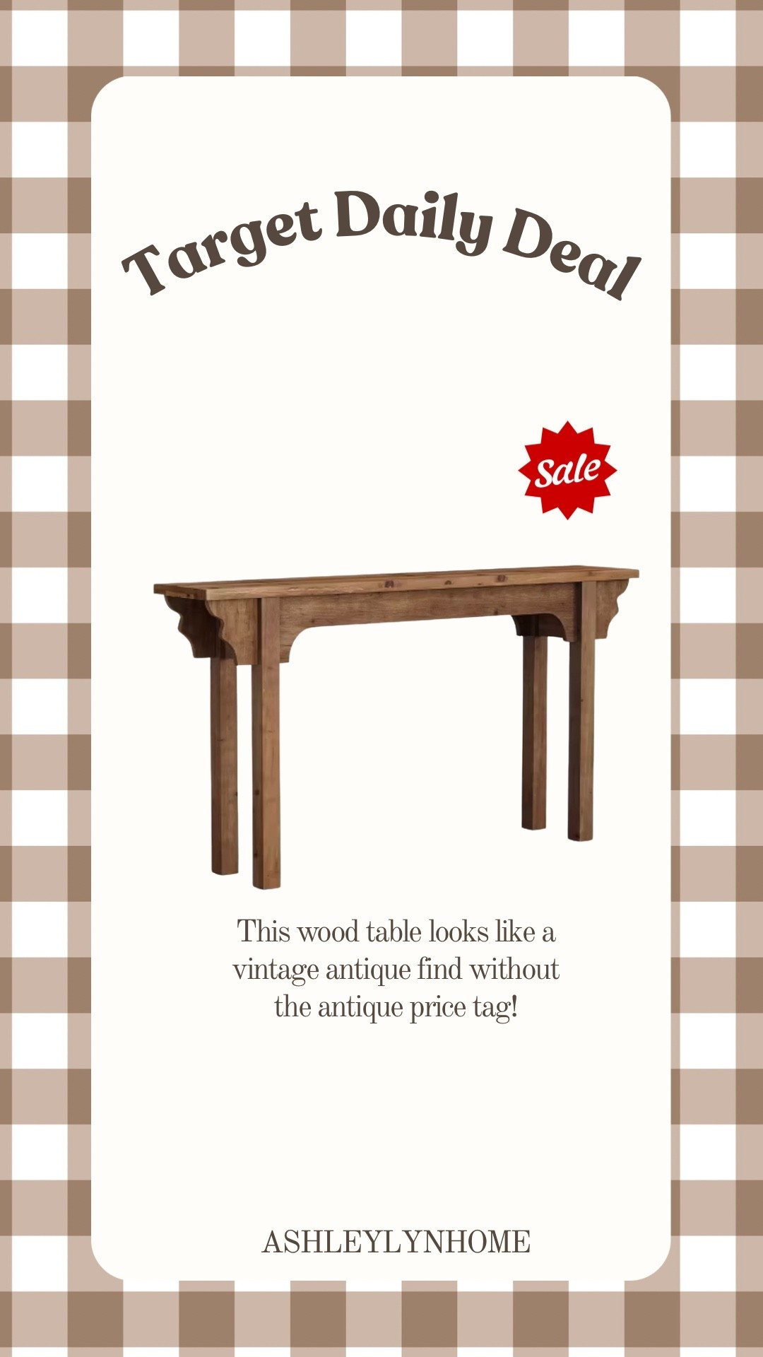 This wood table looks like a vintage antique find without the antique price tag .

Perfect styled in an entryway, behind a sofa, or anywhere that needs a little warmth and character. Love the aged wood tone and timeless shape.

Currently on sale!

#LTKSaleAlert #LTKHome