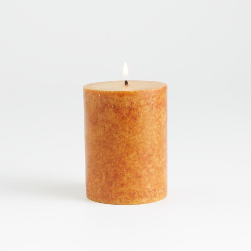 Pumpkin Color Candle 3x4 + Reviews | Crate & Barrel | Crate & Barrel