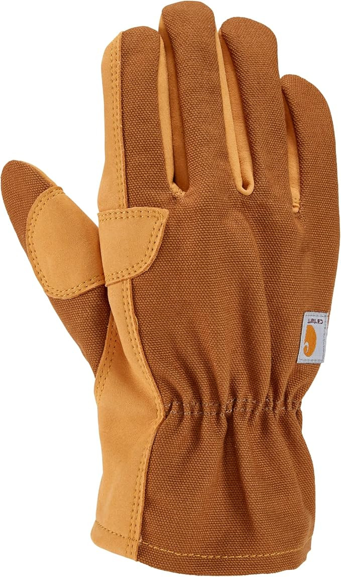 Carhartt Men's Duck Synthentic Leather Open Cuff Glove | Amazon (US)