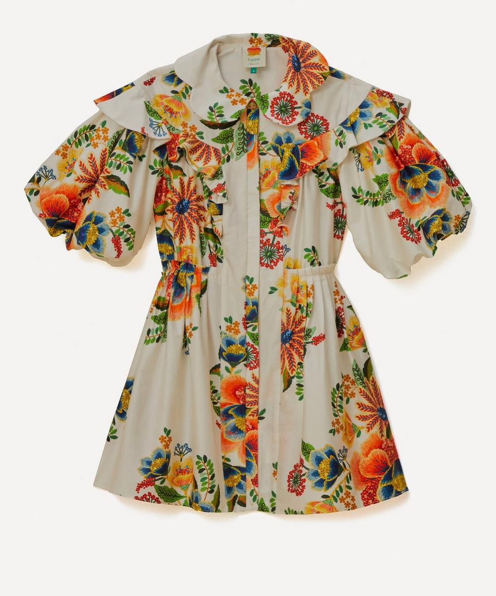 FARM Rio Women's Off-White Delicate Garden Organic Cotton Mini Dress XS | Liberty London (US)
