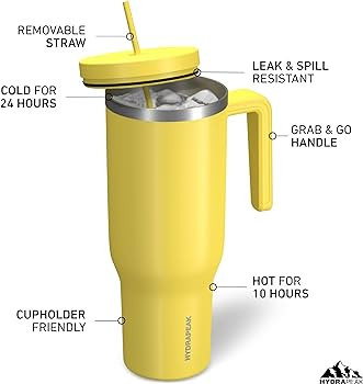Hydrapeak Voyager 40 oz Tumbler with Handle and Straw Lid | Reusable Stainless Steel Water Bottle... | Amazon (US)