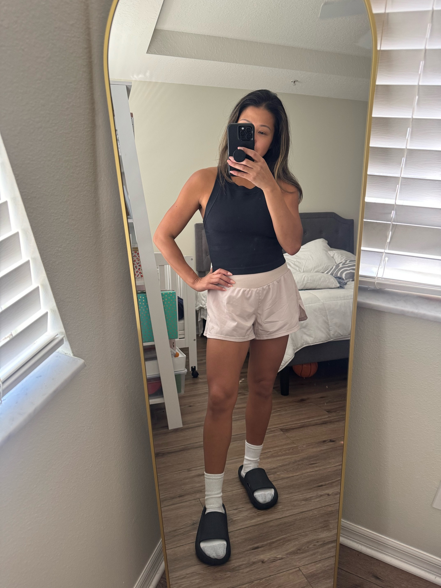 Another active workout gear I like is JoyLab. The color of the shorts are not available, however, I also got it in black. 

The top has a built in padded support that you can take off if you’d like. The shorts are so comfortable. Love the high rise to snatch the waist. 

Top: Medium
Bottom: Small


#LTKFitness #LTKOver40 #LTKActive