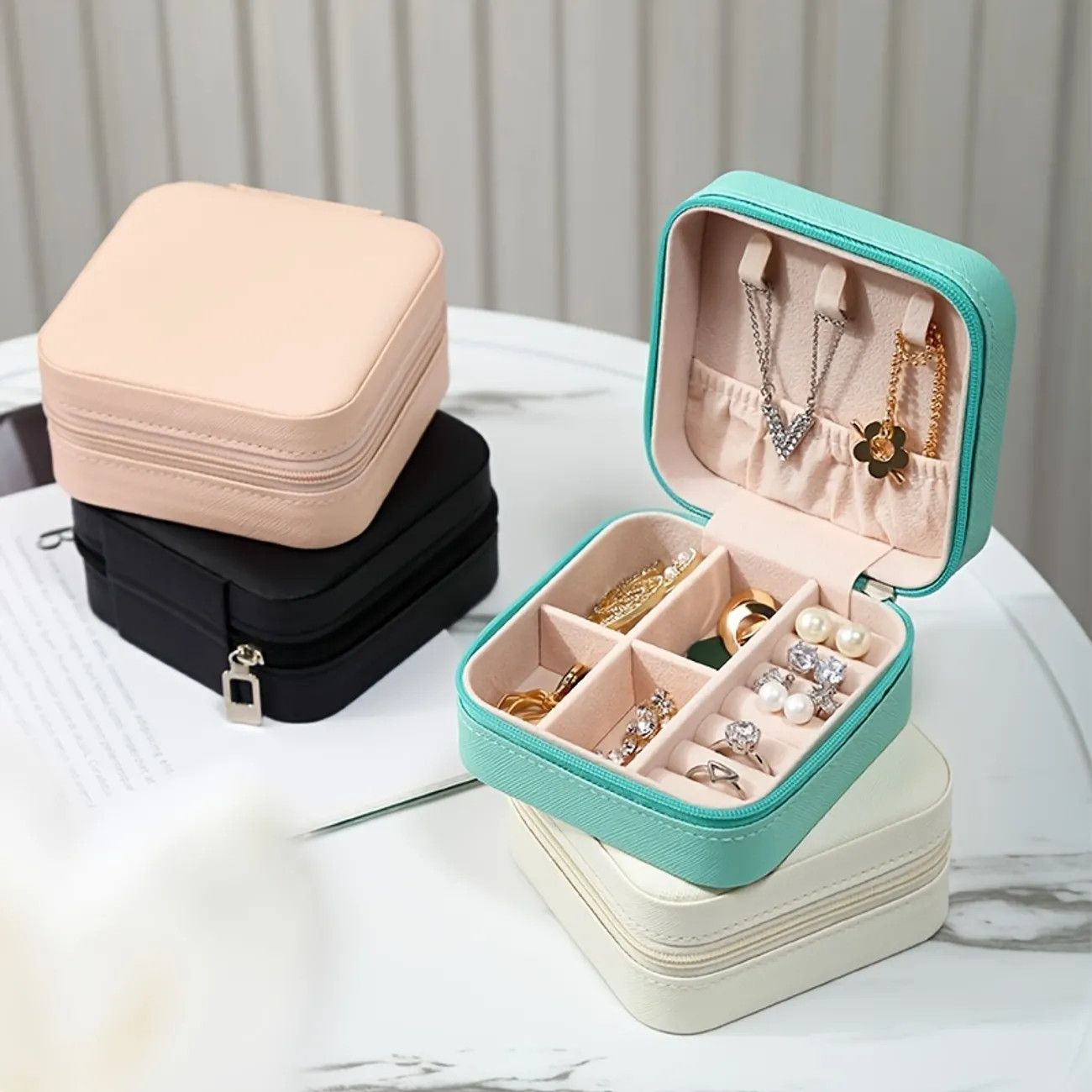 Travel in Style with This Portable Jewelry Case - Perfect for Organizing Necklaces, Rings, and Ea... | Temu Affiliate Program