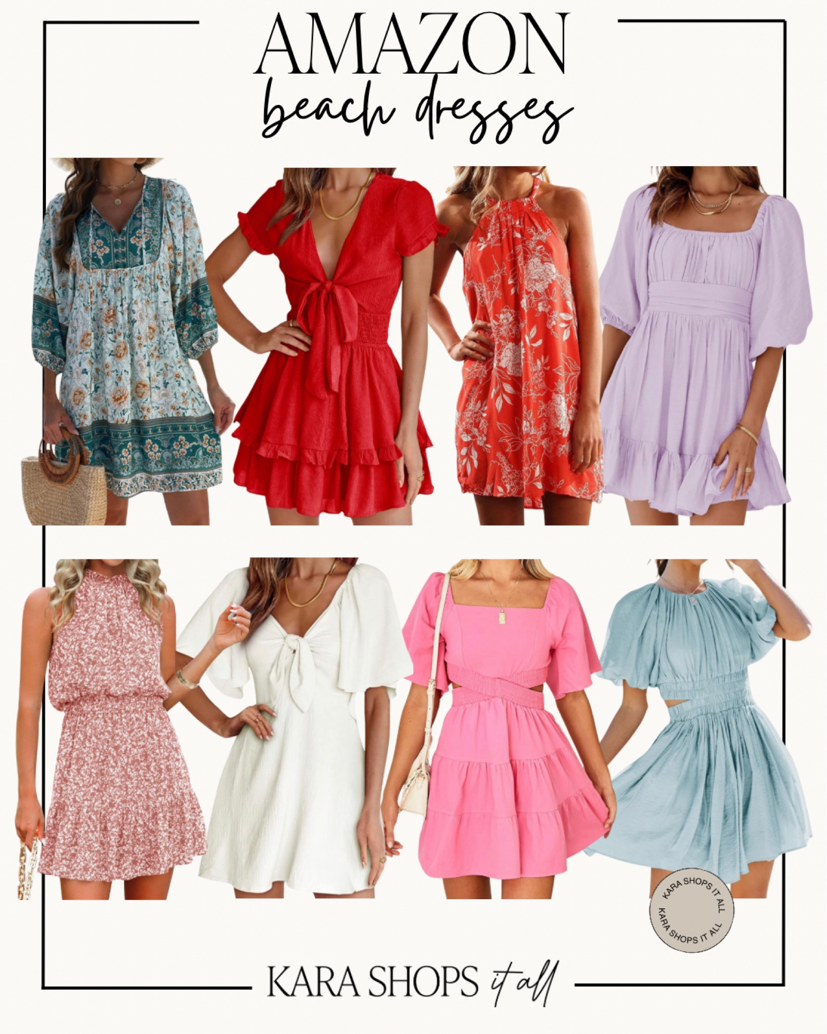 Amazon beach dresses! Love these short beach dress options from Amazon! Perfect for any summer or spring trip. 
#Amazon #Amazonfashion #Amazondresses

#LTKSeasonal #LTKsalealert #LTKstyletip