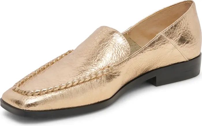 Dolce Vita Beny Loafer in Gold Distressed Leather at Nordstrom, Size 7.5 | Nordstrom