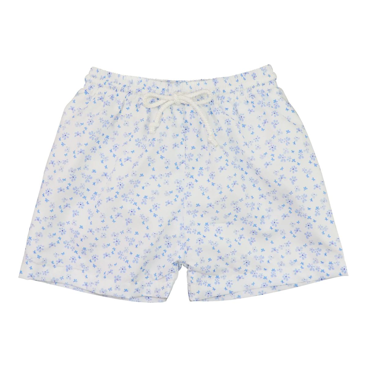 Blue Petite Floral Swim Trunks | Eliza James Kids