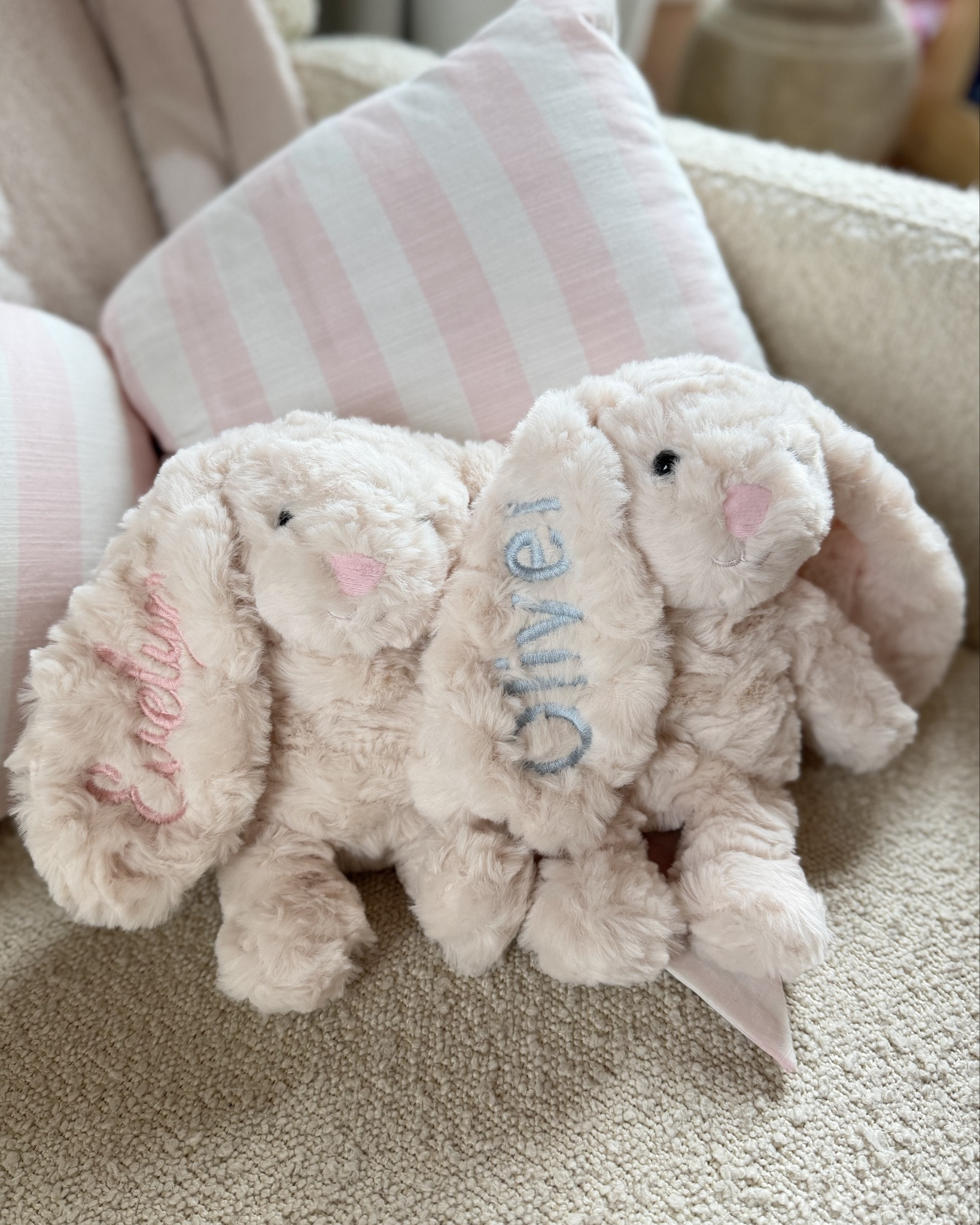 Personalized bunnies for Easter!!! 🐰🐰 also part of Caden Lane’s new collection! AND included in the current sale!! 20% off with code LUCKY 🙌🏼

Ad, partner, Caden lane, Easter basket kid ideas, Easter bunny 

#LTKKids #LTKSpringSale #LTKmomlife