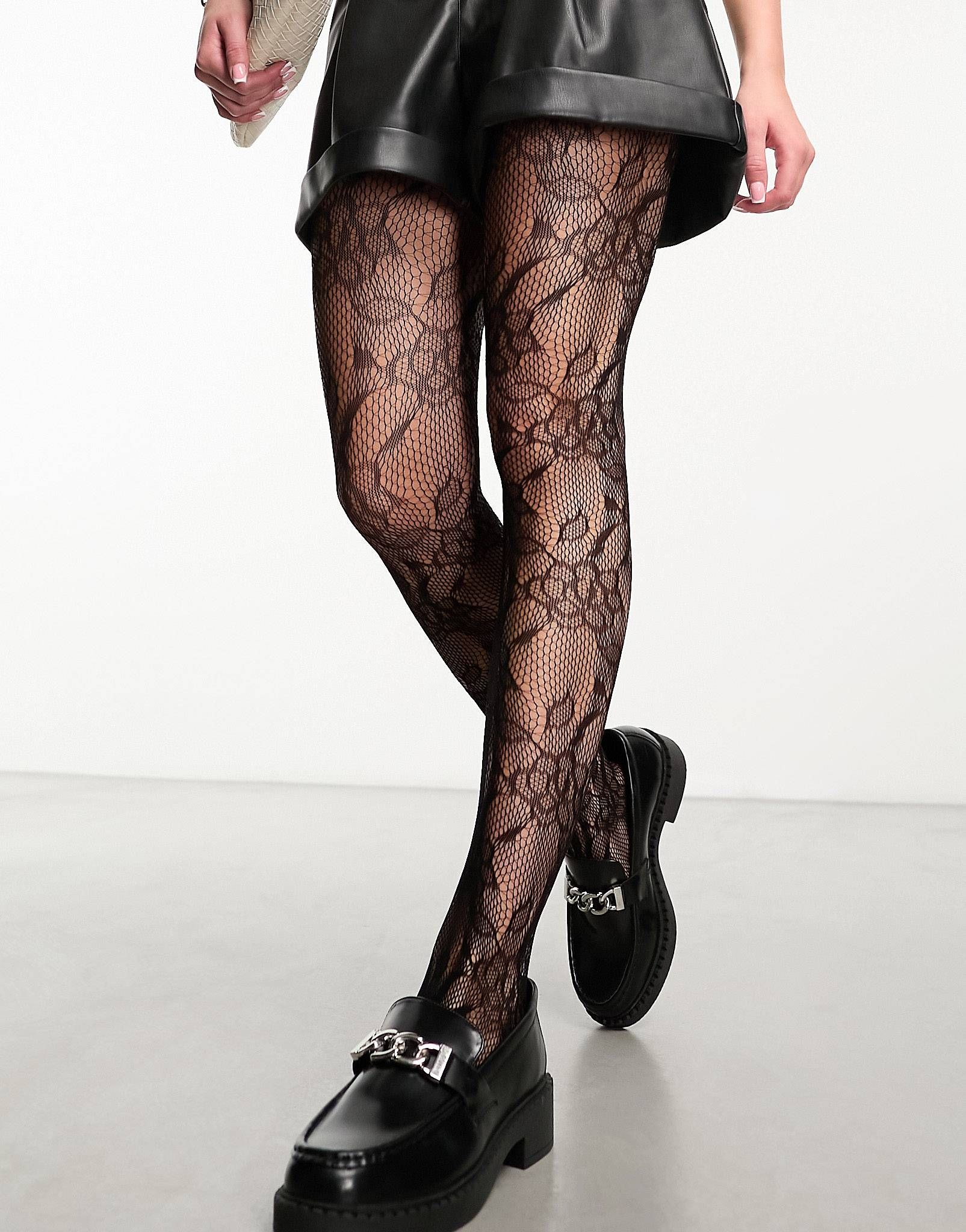 My Accessories London floral lace tights in black | ASOS (Global)