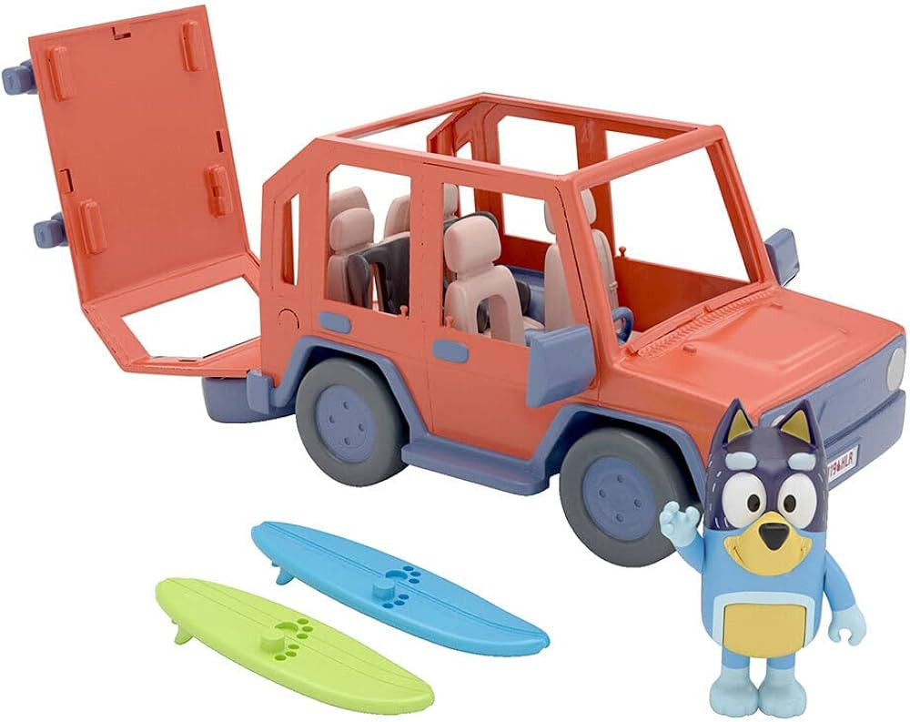 Bluey, 4WD Family Vehicle, with 1 Figure and 2 Surfboards | Customizable Car - Adventure Time | f... | Amazon (US)
