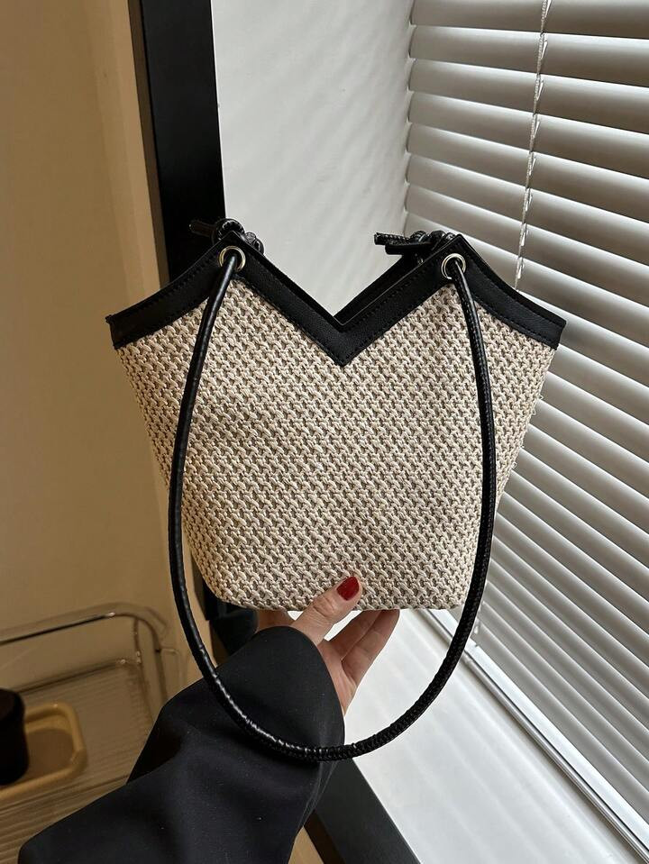 Bolso de hombro de mujeres de paja tejido | SHEIN
