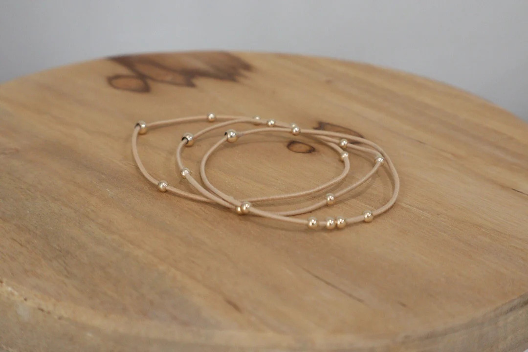 Beaded Hair Band, Bead Hair Tie, Hair Tie - Etsy | Etsy (US)