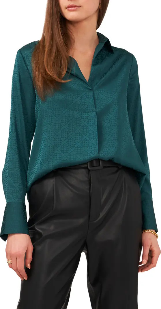 Vince Camuto Geo Jacquard Blouse | Nordstrom | Nordstrom