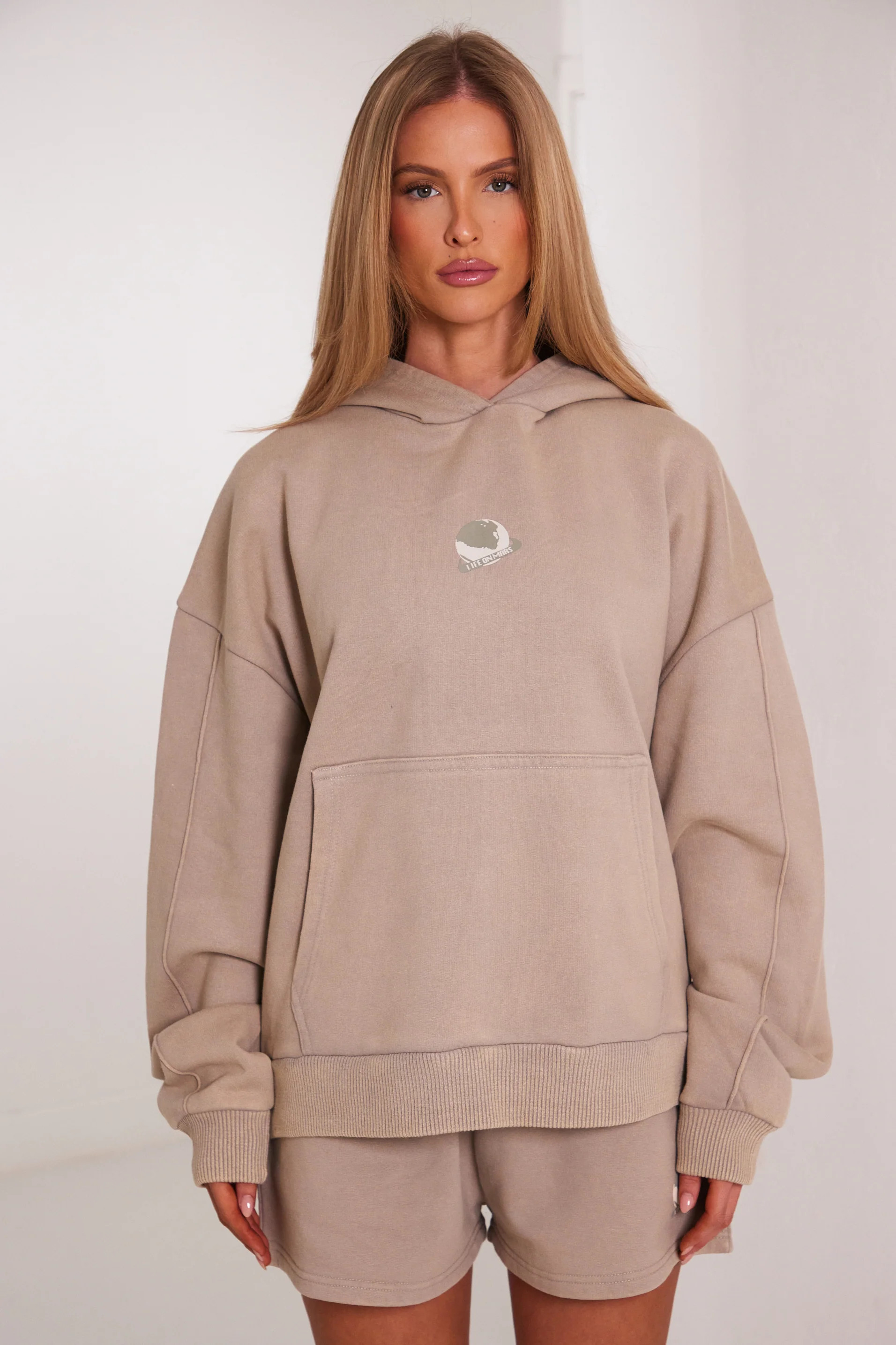 Planet Mars Hoodie - Stone | Mars The Label