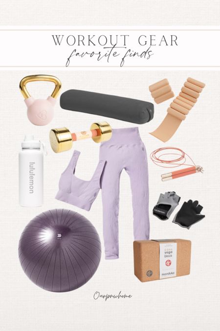 Latest workout gear favorites!

Stability ball, kettlebell, dumbbell, weights, water bottle, workout set, jump rope, ankle weights, bolster, training gloves, yoga block, leggings, sports bra

#LTKfit #LTKFind #LTKstyletip