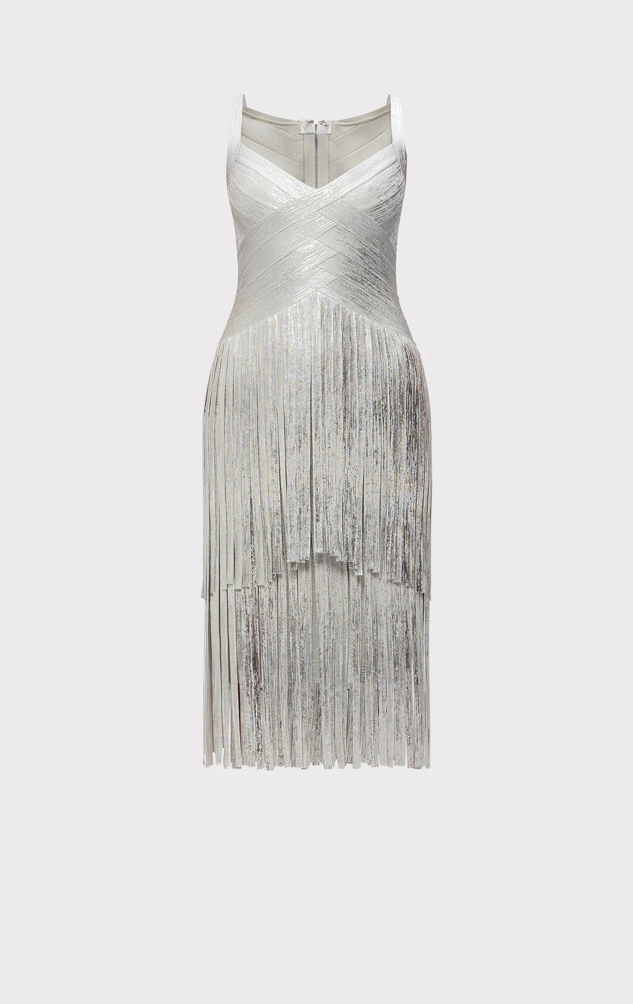 THE METALLIC MISCHA DRESS | Herve Leger