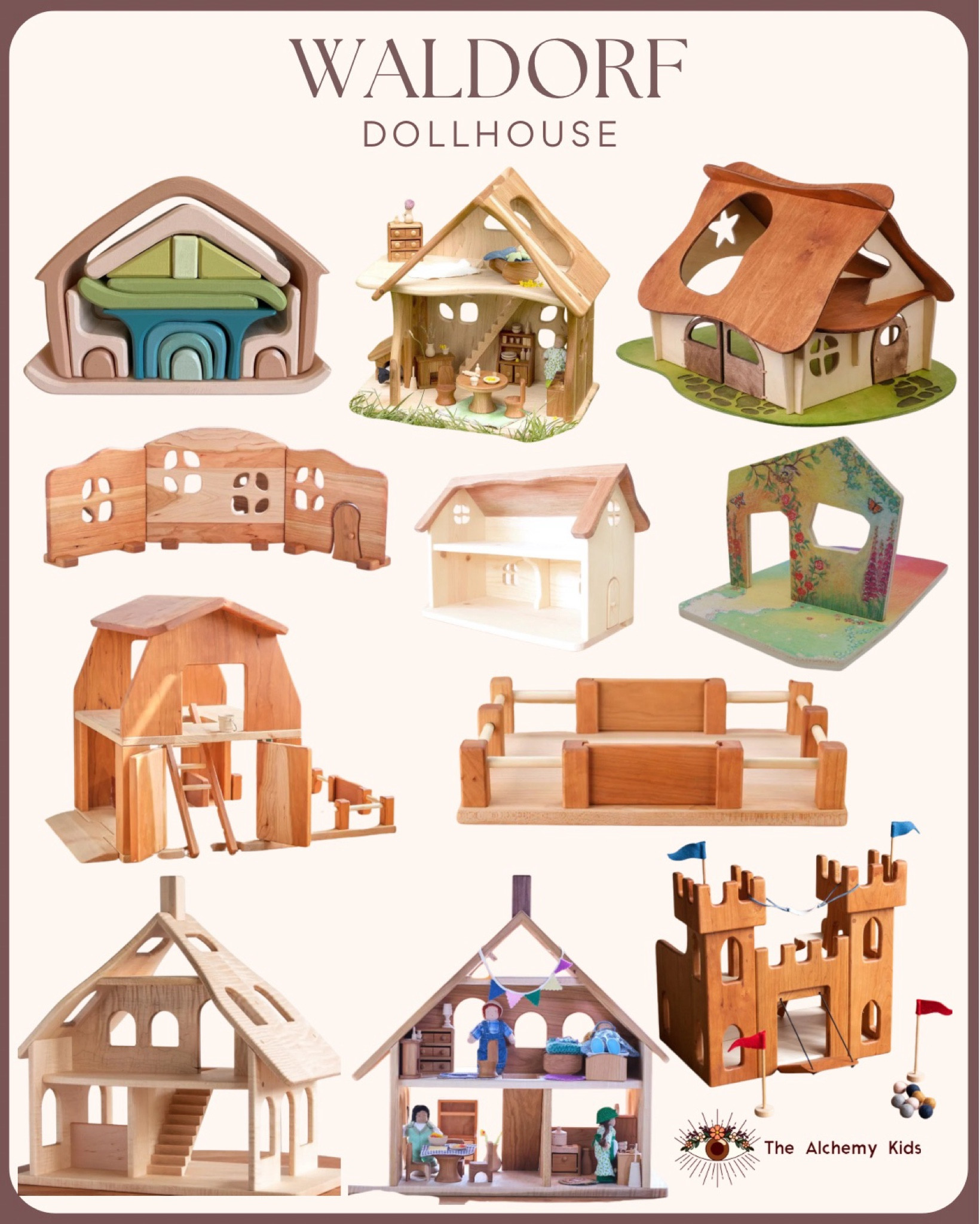 Waldorf Dollhouses – Enchanting Wooden Play! 🏠

Step into a world of imaginative play with these beautifully crafted Waldorf-style dollhouses! ✨ 

Made from natural wood, these charming houses encourage open-ended storytelling, creativity, and gentle, nature-inspired play. Whether it’s a cozy cottage, a grand home, or a magical castle, these heirloom-quality pieces make the perfect addition to any Waldorf-inspired playroom. 🏰

#WaldorfToys #DollhousePlay #HeirloomToys #NaturalToys #ImaginativePlay #WoodenDollhouse #EcoFriendlyPlay #MontessoriToys #TheAlchemyKids
#WaldorfEducation #WaldorfInspired #HandmadeToys #WoodenToys #OpenEndedPlay #CreativePlay #ToyDesign #HeirloomQuality #SustainableToys #NaturalParenting #SlowLiving #IntentionalPlay #EcoConscious #ChildhoodUnplugged #PlayBasedLearning #MinimalistToys #ToysThatLast #ScreenFreePlay #ImaginativeLearning #MontessoriAtHome #WaldorfAtHome #NatureInspired #HandcraftedToys #SimpleChildhood #MontessoriWoodenToys

#LTKKids #LTKFamily