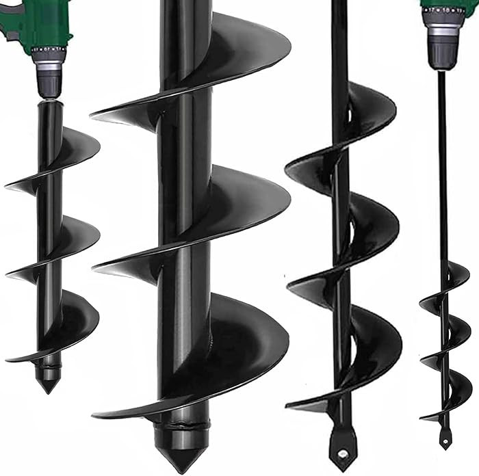 TCBWFY Garden Auger Drill Bit for Planting 1.6"x16.5"and 3.5"x16",Heavy Duty Bulb Planter Tool fo... | Amazon (US)