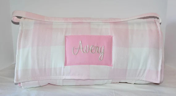 Light Pink Buffalo Plaid Kids Nap Mat Personalized Check | Etsy | Etsy (US)