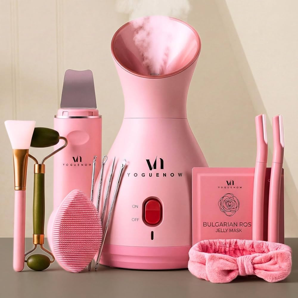 Facial Steamer Spa Kit with 17 Spa Tools for Complete At-Home Facial | Amazon (US)