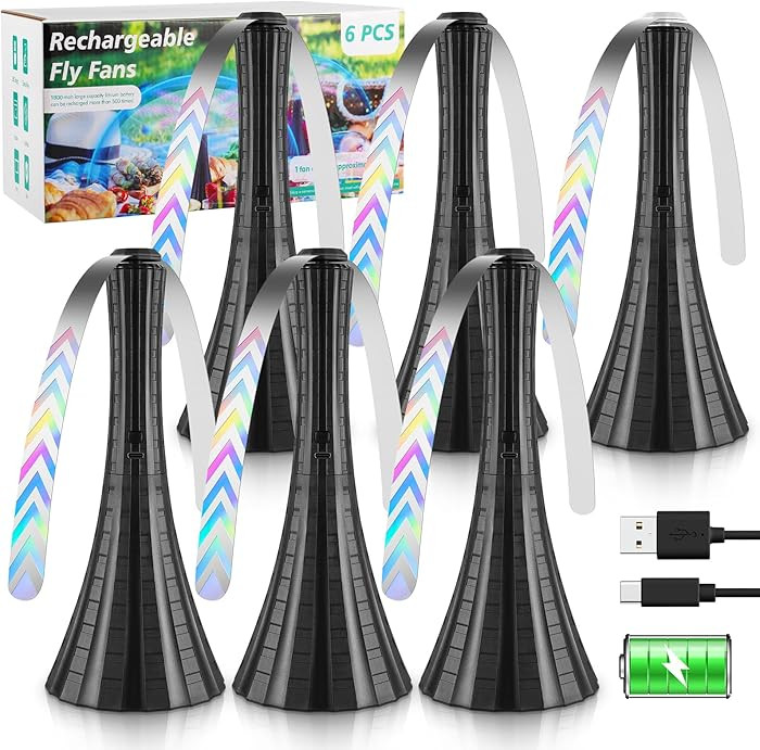 Fly Fans for Tables Rechargeable, Flies Fan USB, Fly Repellent Outdoor Patio to Keep Bugs Away by... | Amazon (US)
