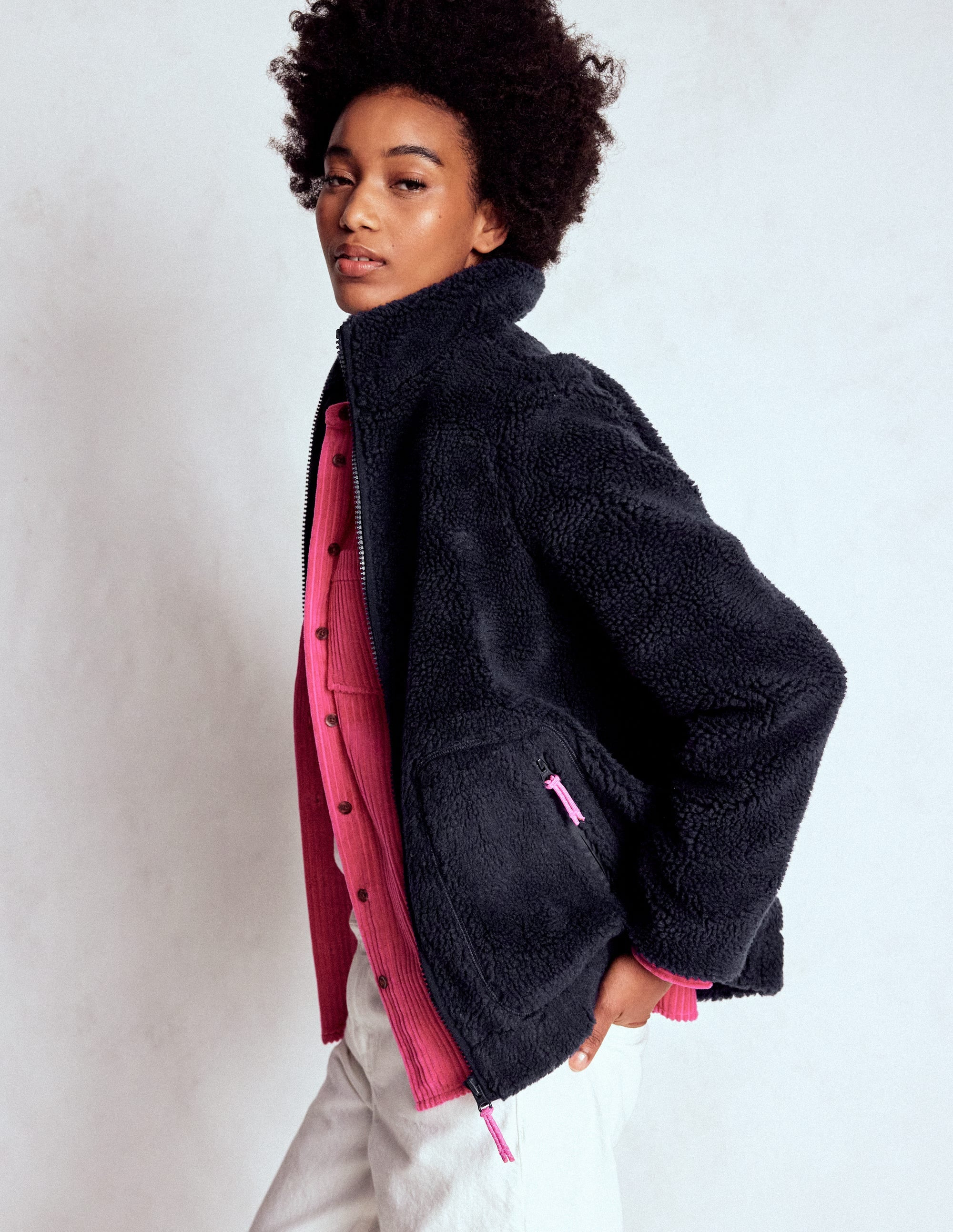 Westminster Borg Jacket-Navy | Boden (US)