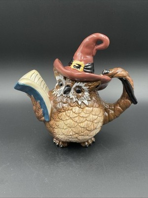 Blue Sky Clayworks Wizard Owl Teapot “Magical Potions” Heather Goldminc | eBay US