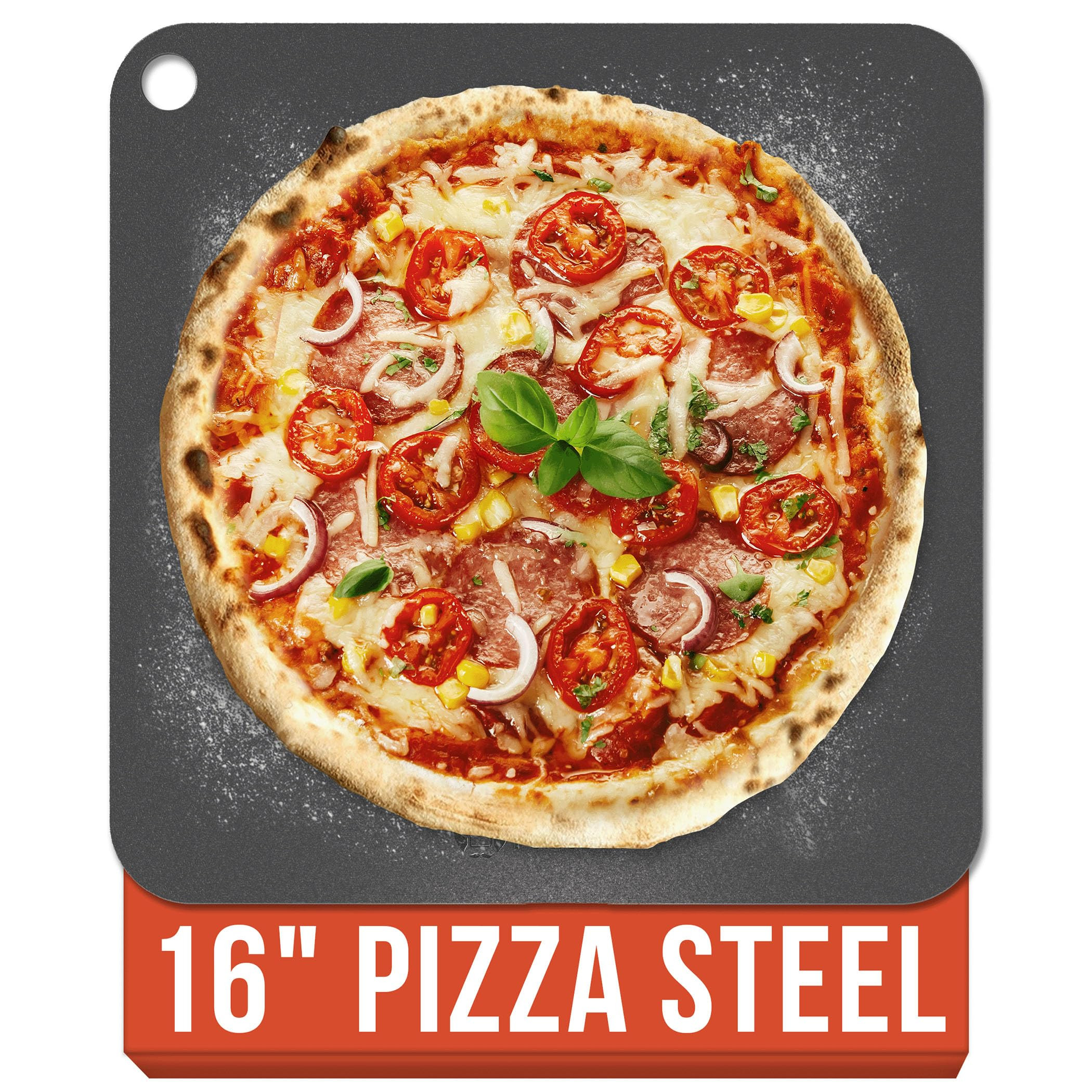 Chef Pomodoro Pizza Steel for Oven 16 Inch 1/4 Inch Thick, Baking Steel for Oven, Grill, Sourdoug... | Amazon (US)