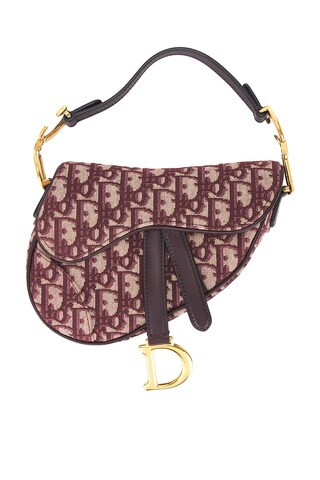 Dior Trotter Oblique Saddle Bag in Wine | FWRD 