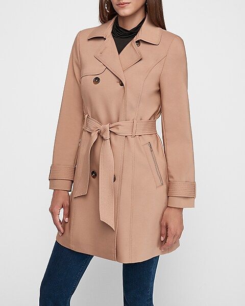 classic double breasted trench coat | Express