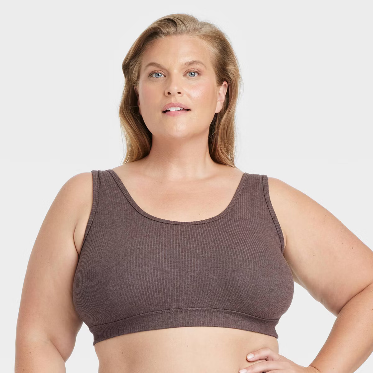 Women's Rib Knit Scoop Bralette - Auden™ | Target