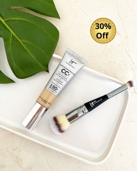 IT COSMETICS CC+ Cream Foundation and Heavenly Luxe Brush #7 currently 30% Off in all finishes.  My favorite is CC+ Cream Full Coverage in shade: Light 🌿

IT Cosmetics Sale, CC+ Nude Glow foundation, It Cosmetics Foundation and Concealer Brush, makeup routine, CC Cream foundation with SPF #LTKMostLoved #LTKGiftGuide 

#LTKbeauty #LTKover40 #LTKsalealert