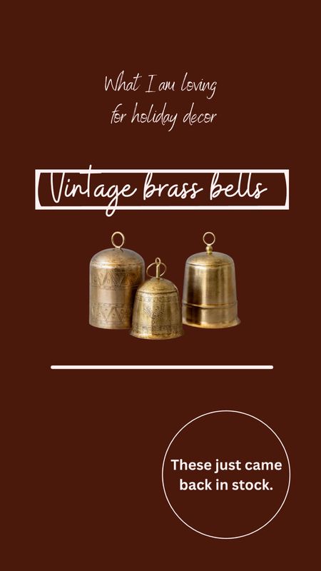 I just had to have these beautiful vintage bells and was so happy that they just came back into stock. Grab yours before they disappear again!

#LTKSeasonal #LTKhome #LTKHoliday