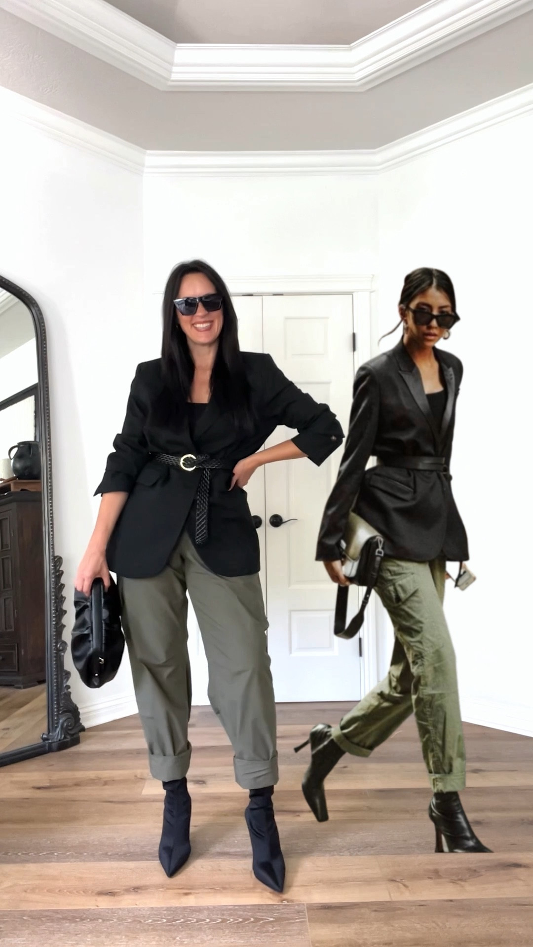 Elevating your cargo pants!

Sizing:
Pants-medium
Blazer-medium
Tank-small
Boots-TTS

Casual outfit | oversized blazer | cargo pants toe booties | black booties | Amazon sunglasses | H&M blazer | black belt | date night outfit 



#LTKFind #LTKstyletip #LTKunder50