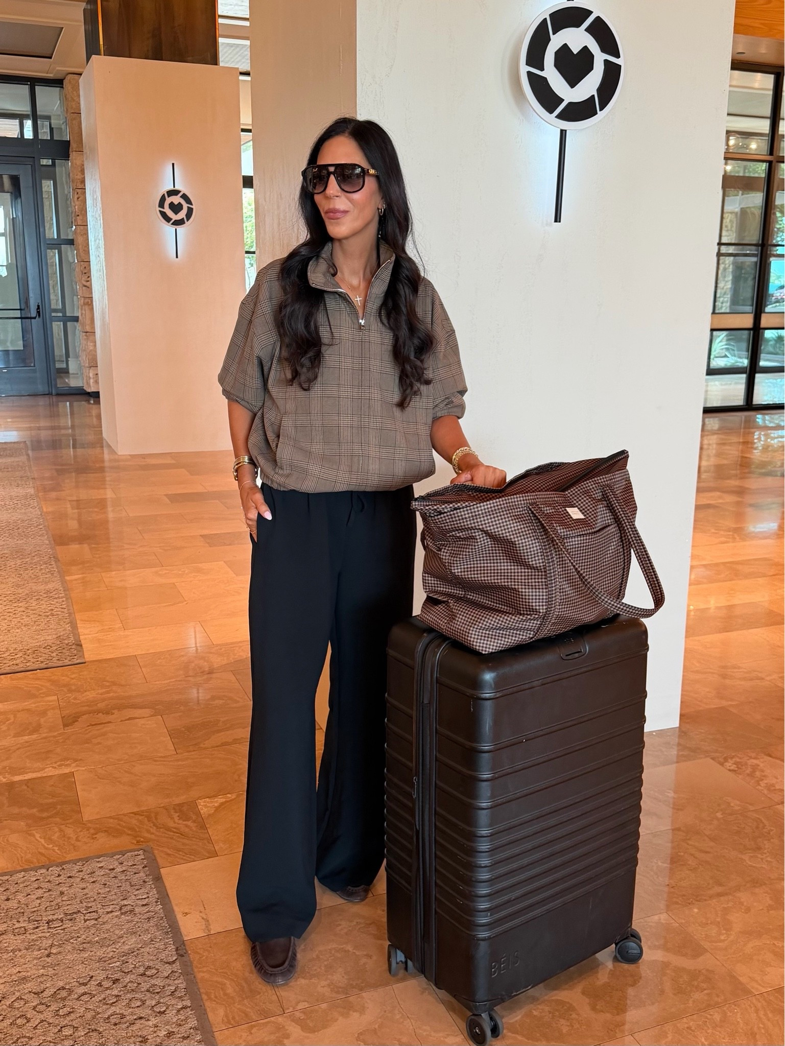 LTKCON travel fit - 20/10 
The travel no wrinkle plants are worth every penny and you will find yourself wearing them for just about any occasion whether you’re casually dressed or dressing up or headed to work. Wearing a small tall.
Love this jacket for Fall- got so many compliments - wearing a small tall
This travel bag is incredibly lightweight and worth every penny!

#LTKCon #LTKU #LTKOver40