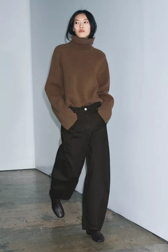 ZW COLLECTION MID-RISE BALLOON JEANS | Zara US