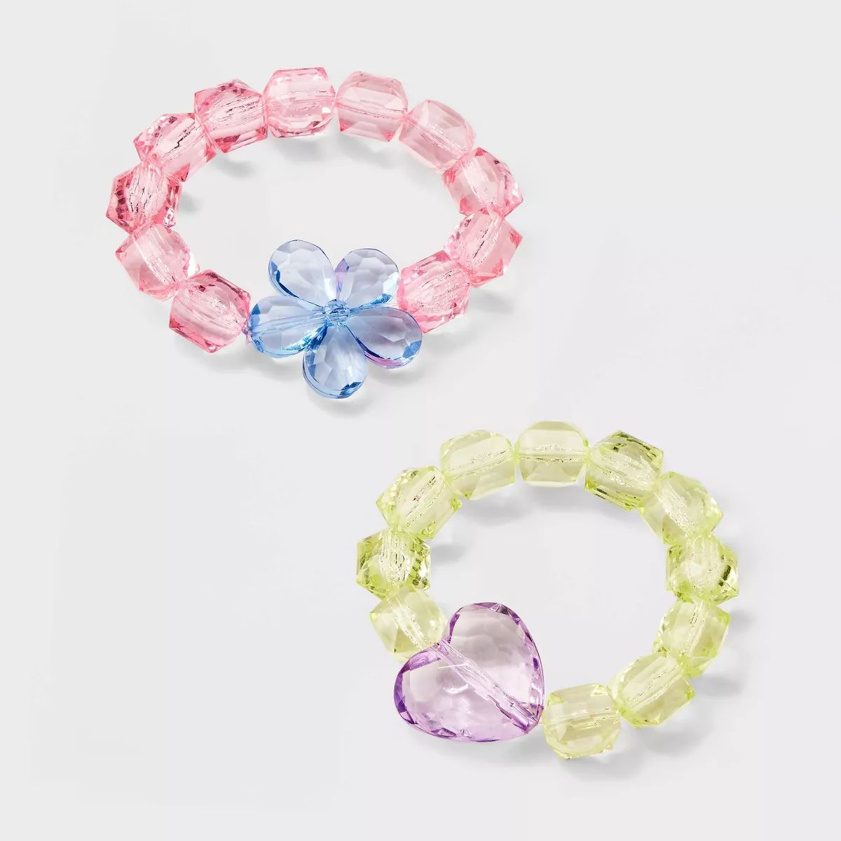 Girls' 2pc Heart Flower Bracelet Set - Cat & Jack™ | Target