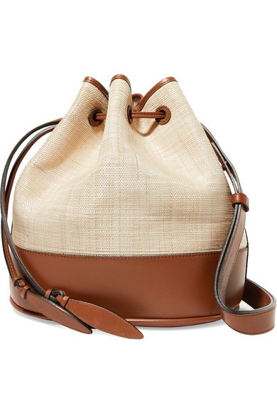 Hunting Season - Raffia And Leather Shoulder Bag - Cream | NET-A-PORTER (UK & EU)
