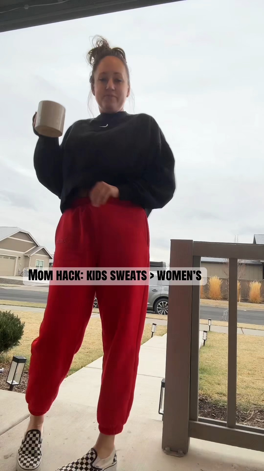 Short girl hack. If you are 5’4 and under you can wear xl in comfrt pants. #cozyfinds #sweats #petitefinds

#LTKootd #LTKPetite