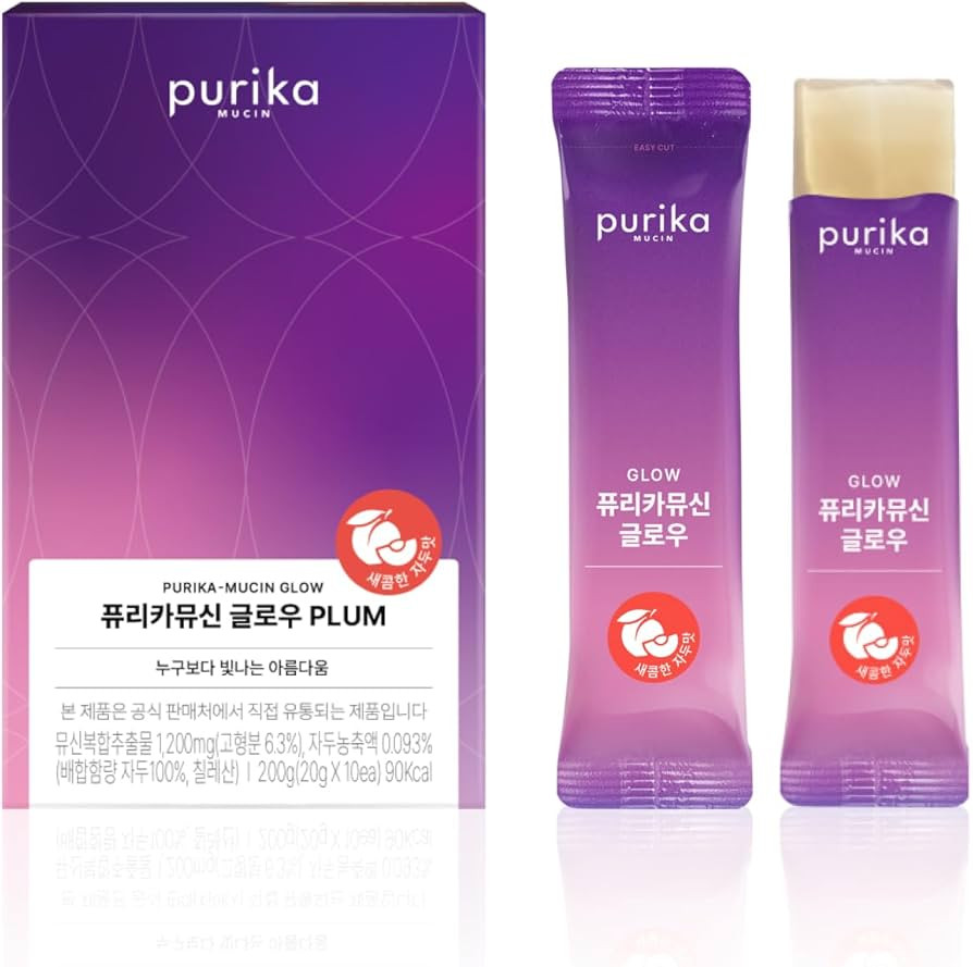 Glow, 1200mg Snail Mucin Supports Skin Elasticity, Collagen Peptides Jelly Stick, Plum Flavor, Bi... | Amazon (US)