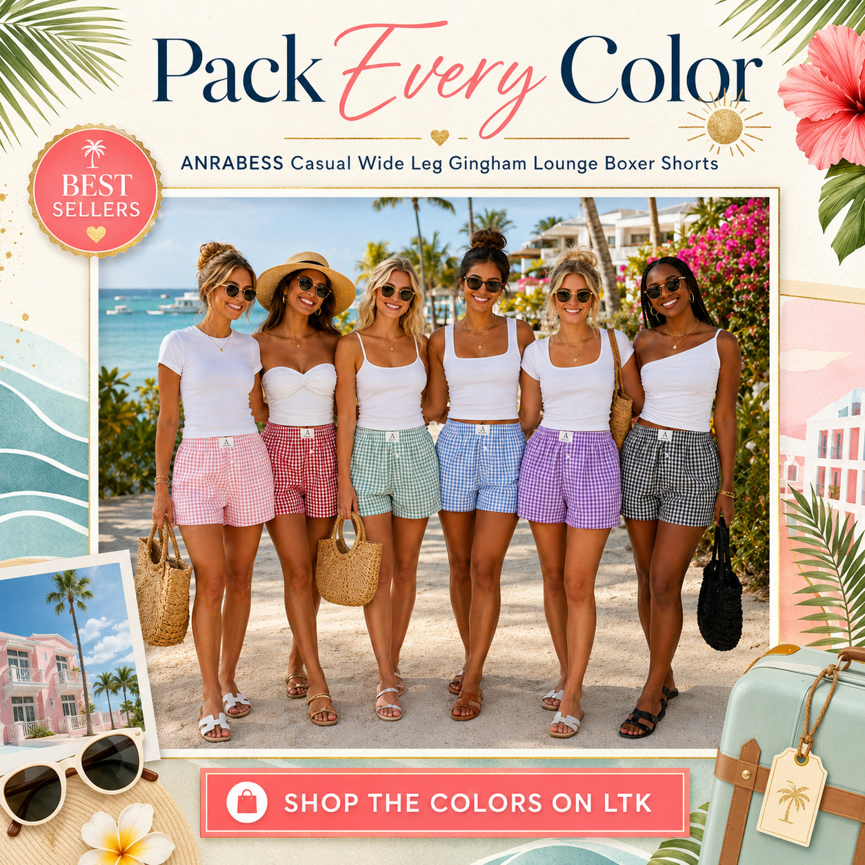 ANRABESS Summer Chic | Gingham Loungewear Boxer Shorts

These ANRABESS gingham lounge boxer shorts are the “pack every color” summer Best Sellers for a reason!! ☀️ 

They’re lightweight, colorful, easy to pull on, and so on-trend right now with that relaxed boxer short outfit vibe everyone is wearing for beach vacations, pool days, resort mornings, lake weekends, girls’ trips, coffee runs, casual errands, and sunny getaway outfits.

This is the kind of summer short that instantly makes a basic white tank look cute and styled without any extra effort. 

The gingham colors feel fresh, fun, and vacation-ready, while the wide leg lounge fit keeps them comfy enough for all-day plans. 

Wear them over a swimsuit, with a fitted tank, bodysuit, oversized button-down, sandals, sneakers, sunglasses, gold jewelry, and a straw bag — they’re easy, packable, and made for the kind of summer outfits you’ll actually repeat.

If you want shorts that make warm-weather dressing easier, cuter, and way less boring, these are the ones to grab. 

They solve the “I need something comfy but still cute” problem fast, and the color options make it way too easy to justify more than one pair. 

These are the summertime favorites you’ll throw in your suitcase first and keep reaching for long after vacation!! 😍 

📌 SAVE this for the gingham boxer shorts you’ll want in every color before your next summer trip.

↓ Everything is linked!

#LTKActive #LTKSaleAlert #LTKTravel
