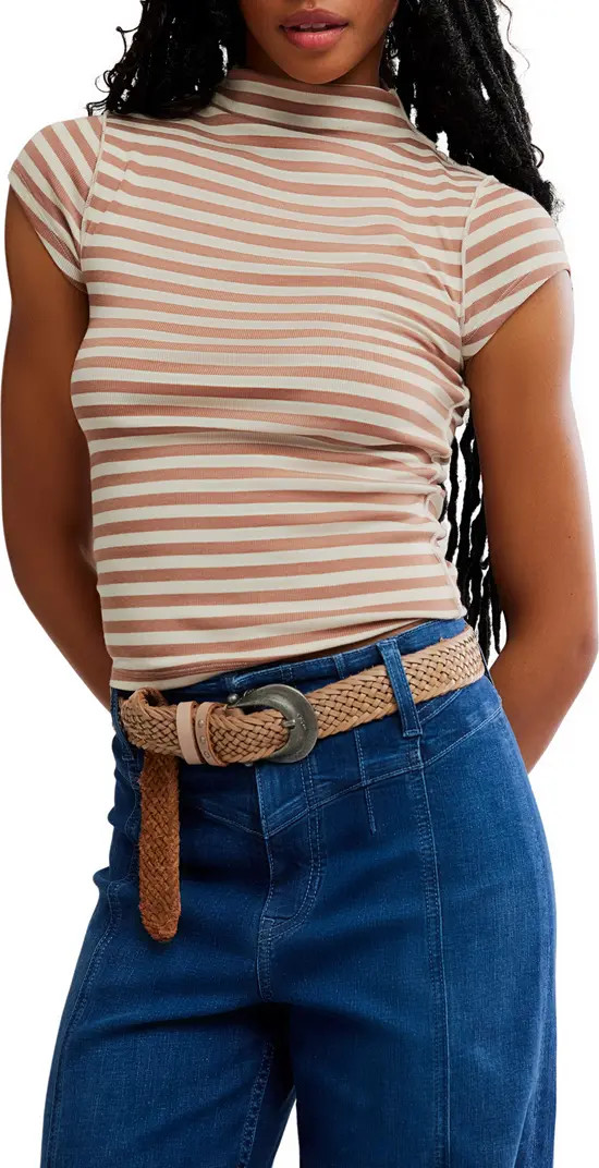 Lola Stripe Funnel Neck Knit Top | Nordstrom